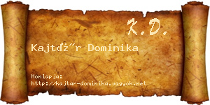 Kajtár Dominika névjegykártya